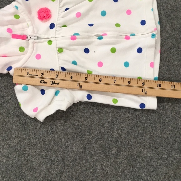 Carter’s Baby Girl Sz 3M Polka Hoodie Jersey Sweatshirt 100% Cotton - Picture 7 of 7